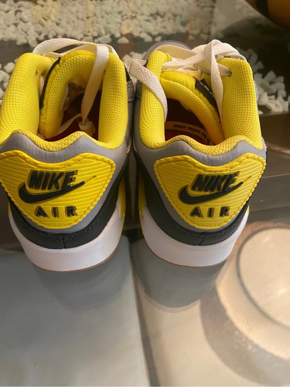 Nike Yellow, White and Black Air Sneakers